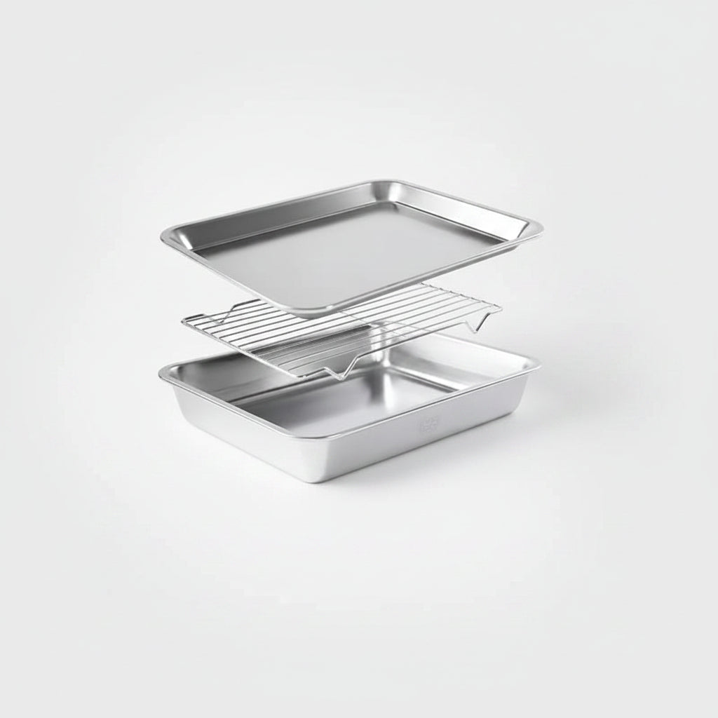 Virayee Stainless Steel Baking Tray with Rack