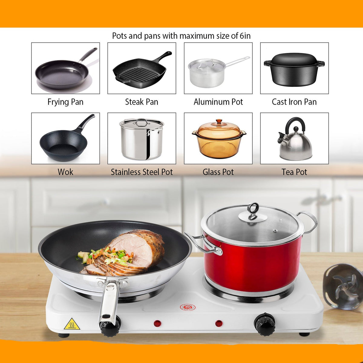 Virayee 2000W Double Electric Hot Plate