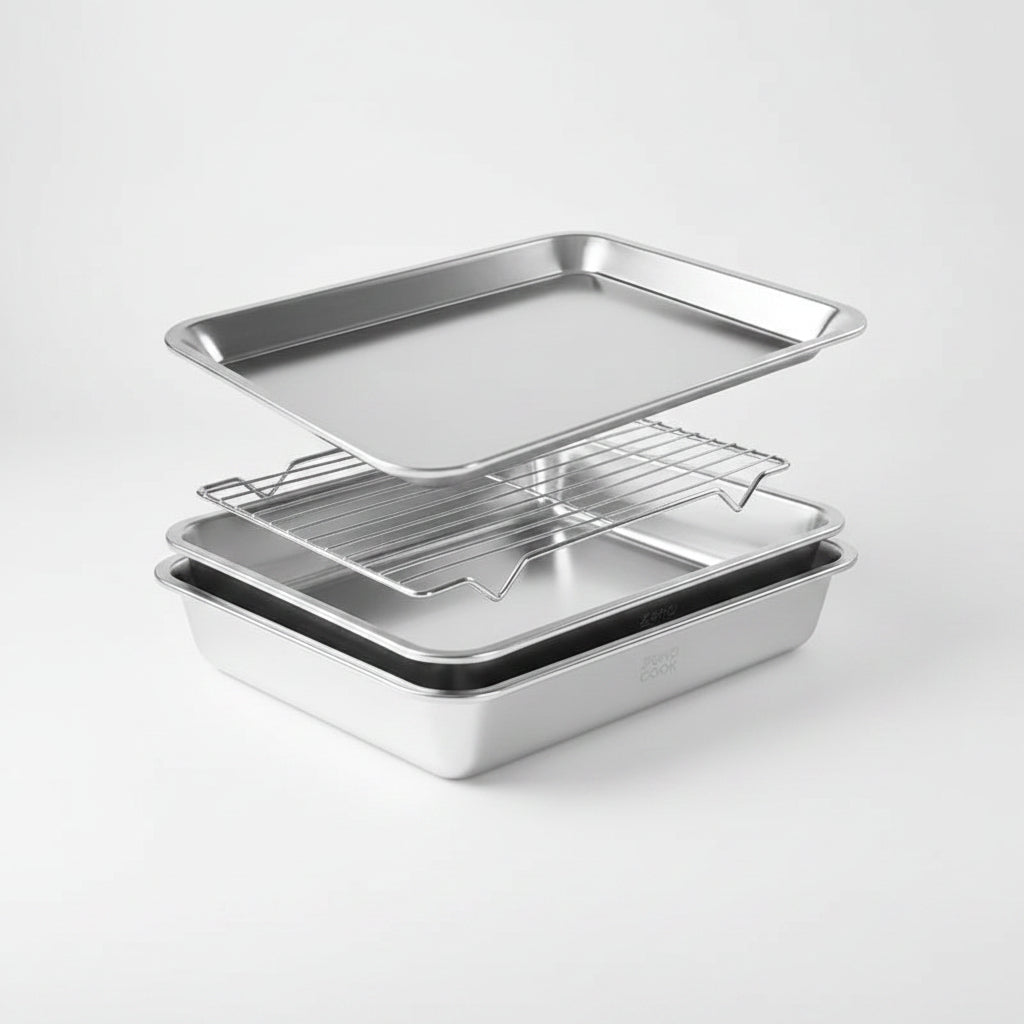 Virayee Stainless Steel Baking Tray with Rack