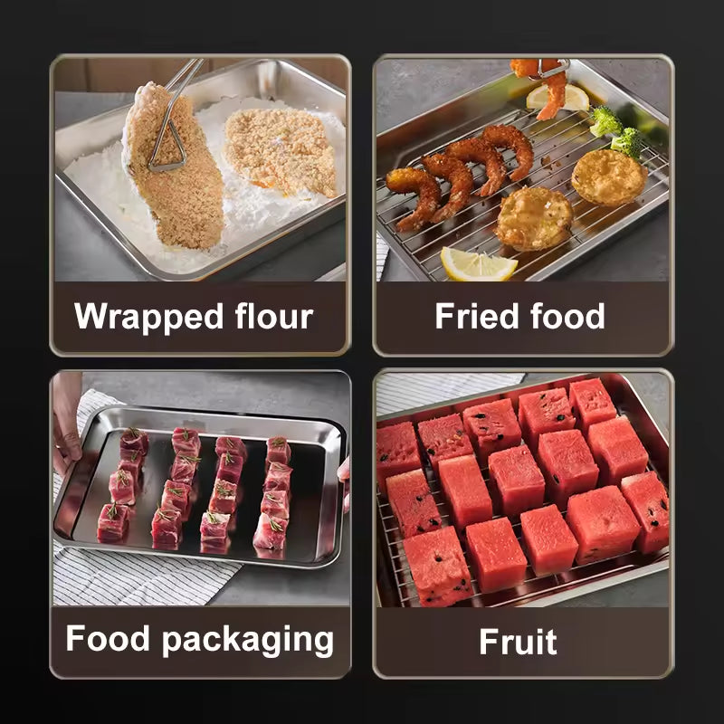 Virayee Stainless Steel Baking Tray with Rack