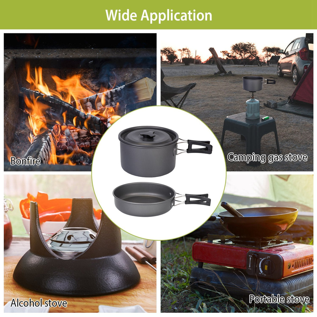 Virayee 12-Piece Camping Cookware Set